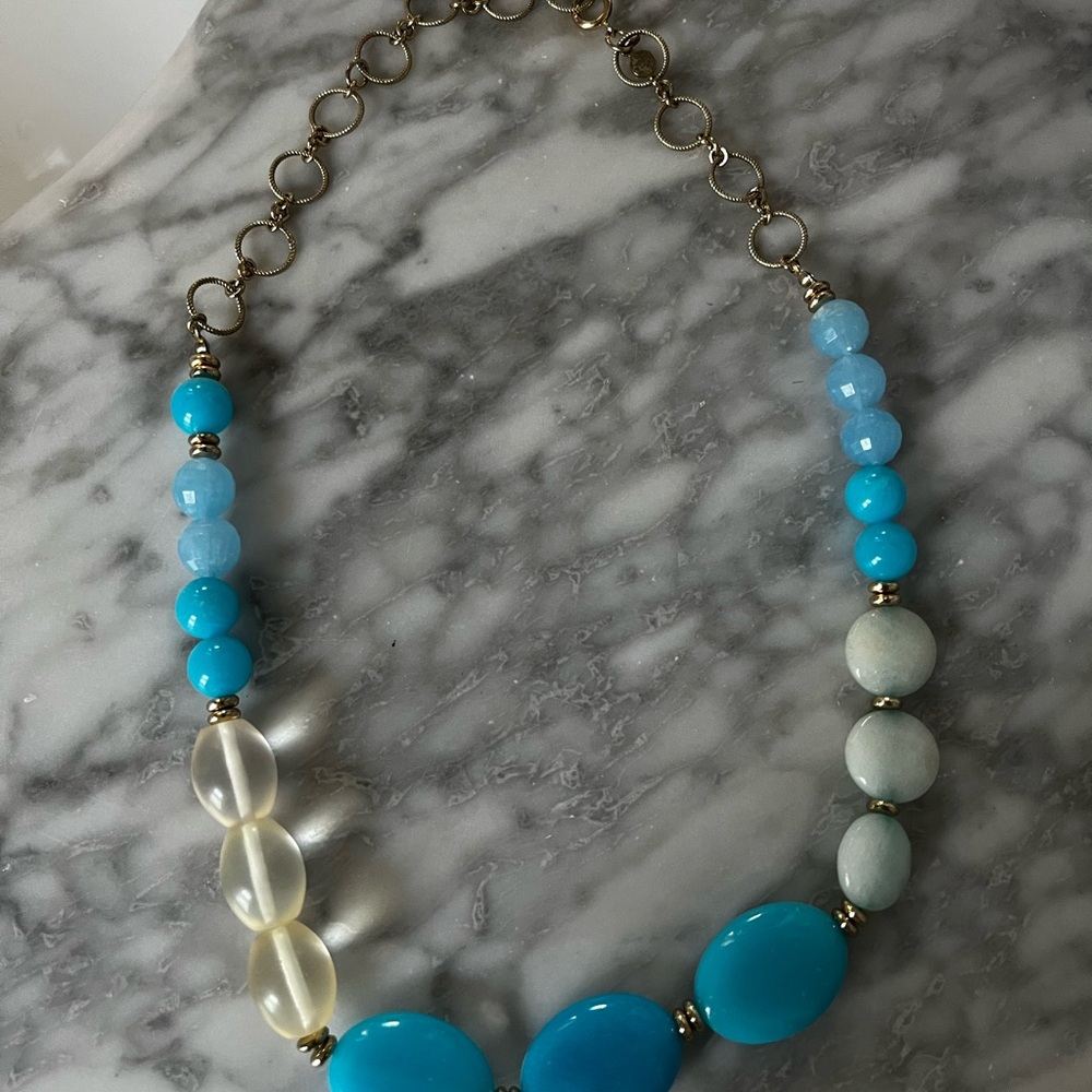 Loft Blue Beaded Necklace